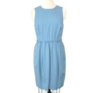 Magaschoni Wool Cashmere Dress, Eggshell Blue, Size 10/8
